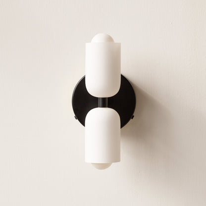 Contemporary Glass Dual Sided Table Lamp