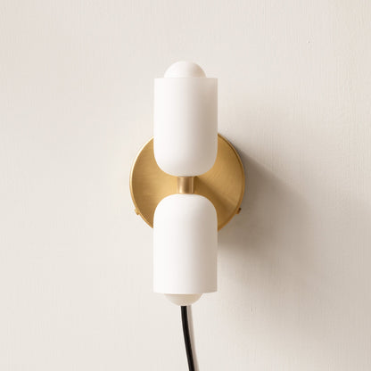 Contemporary Glass Dual Sided Table Lamp