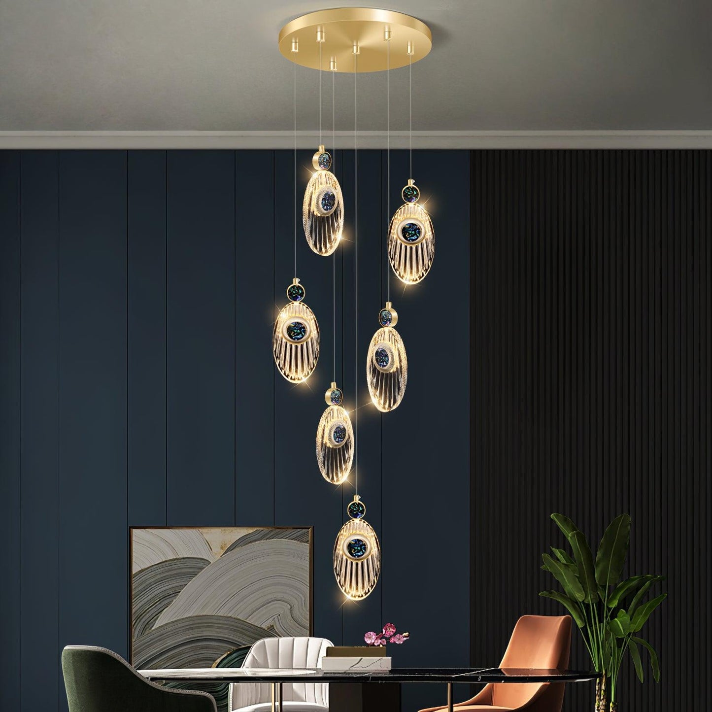 Crystal Drop Pendant Ceiling Light