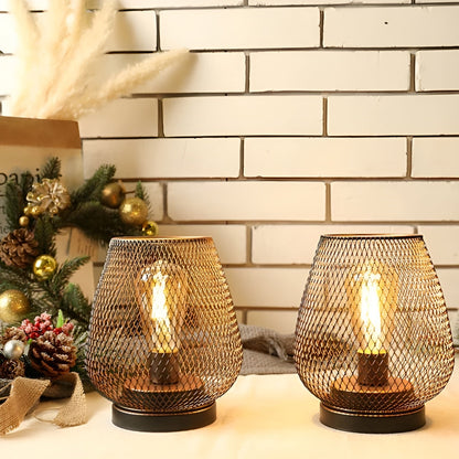 Metal Cage Wireless LED Desk Lamp
