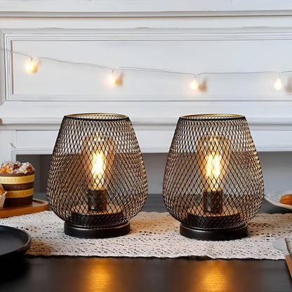 Metal Cage Wireless LED Desk Lamp
