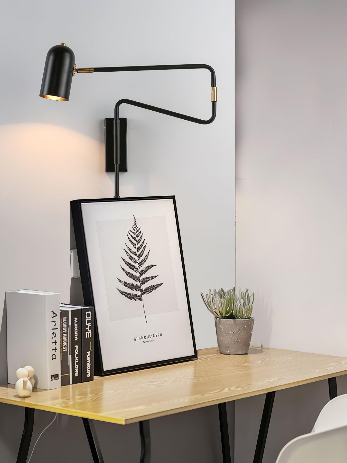 Flexible Swing Plug-in Wall Light Fixture
