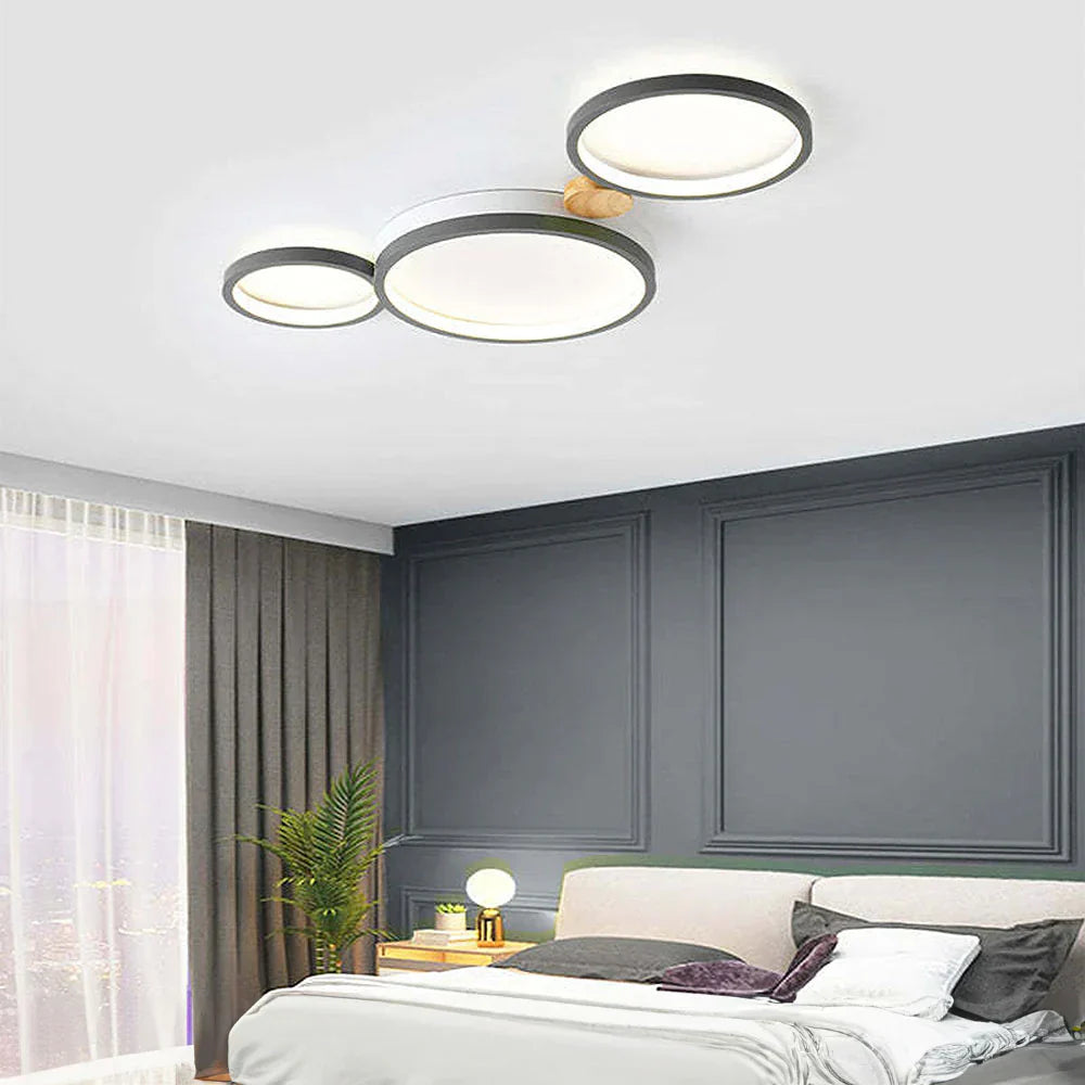Rustic Wooden 20 LED Multi-Light Ceiling Fixture
