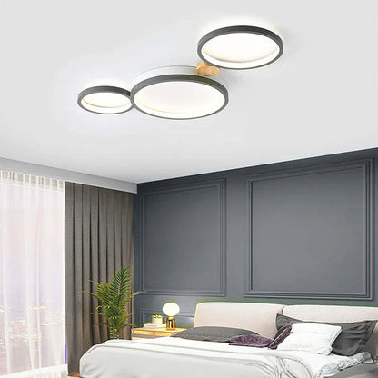 Rustic Wooden 20 LED Multi-Light Ceiling Fixture
