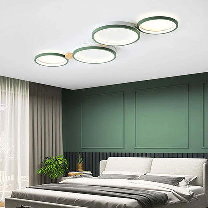 Rustic Wooden 20 LED Multi-Light Ceiling Fixture
