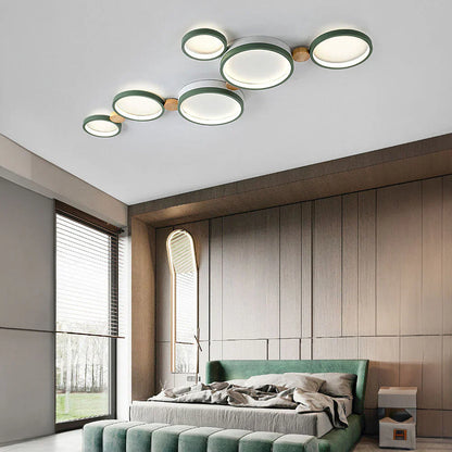 Rustic Wooden 20 LED Multi-Light Ceiling Fixture - Cofik