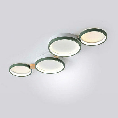 Rustic Wooden 20 LED Multi-Light Ceiling Fixture