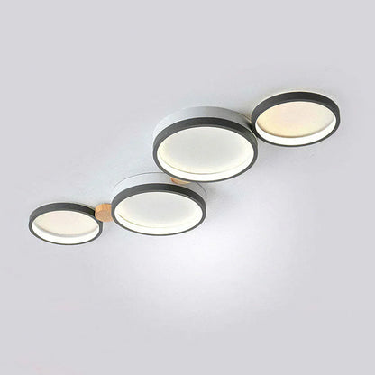 Rustic Wooden 20 LED Multi-Light Ceiling Fixture