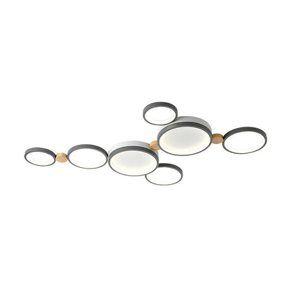 Rustic Wooden 20 LED Multi-Light Ceiling Fixture