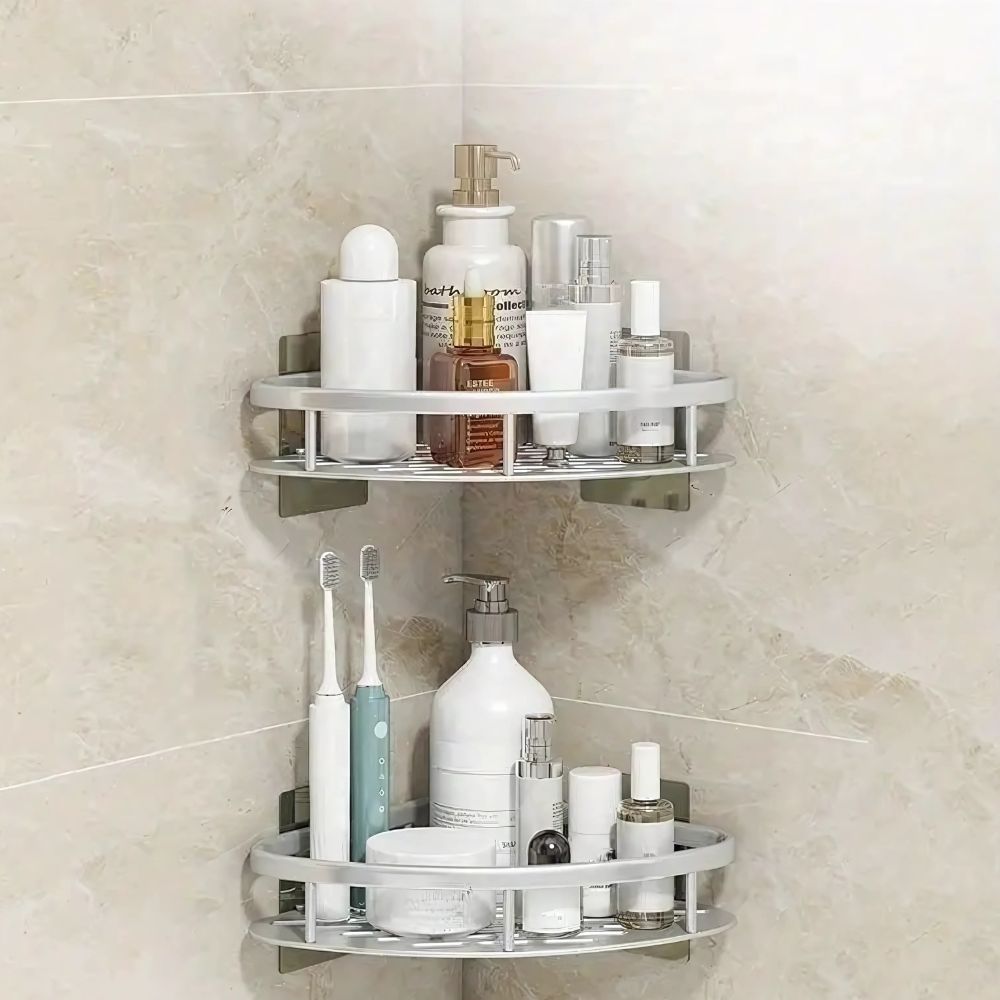 Stainless Steel Curved Shower Caddy