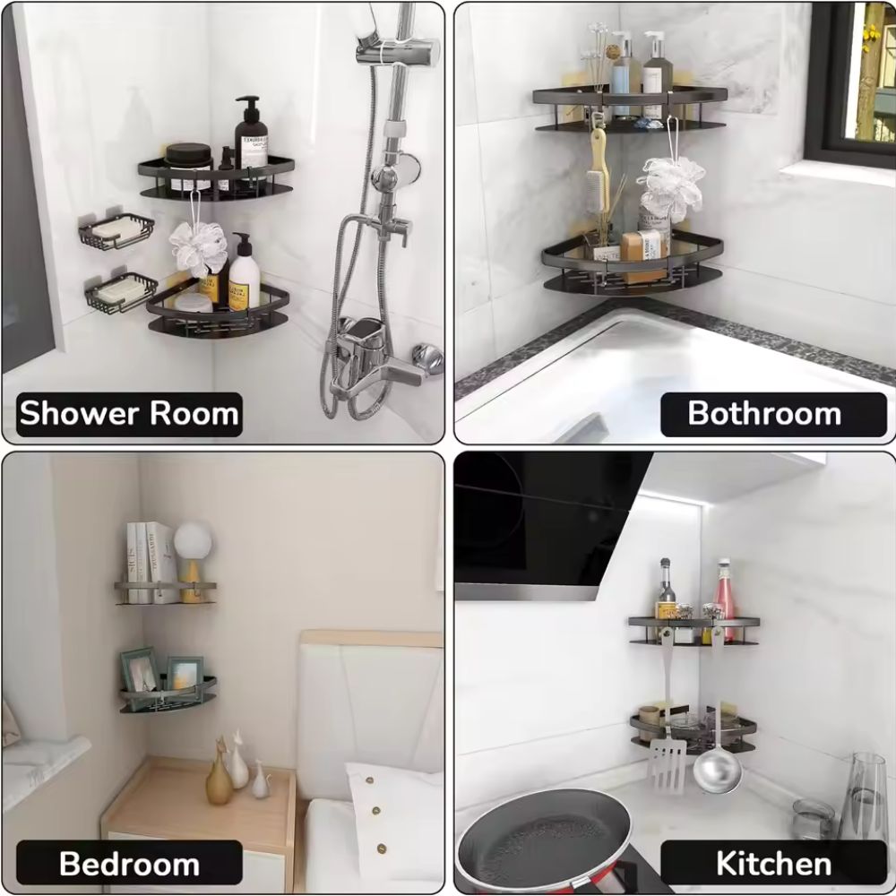 Stainless Steel Curved Shower Caddy