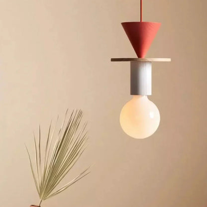 Colorful Wooden Adjustable Ceiling Lamp