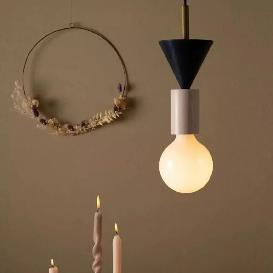 Colorful Wooden Adjustable Ceiling Lamp