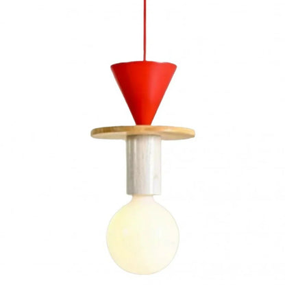 Colorful Wooden Adjustable Ceiling Lamp