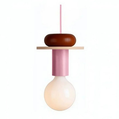 Colorful Wooden Adjustable Ceiling Lamp
