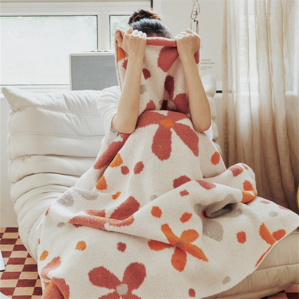 Soft Plush Floral Blanket