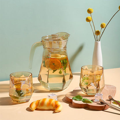 Warm Honeycomb Glass Tea Cups