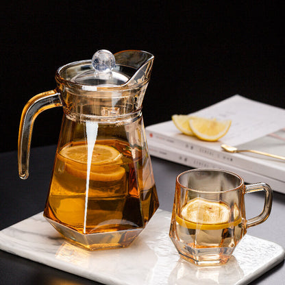 Warm Honeycomb Glass Tea Cups