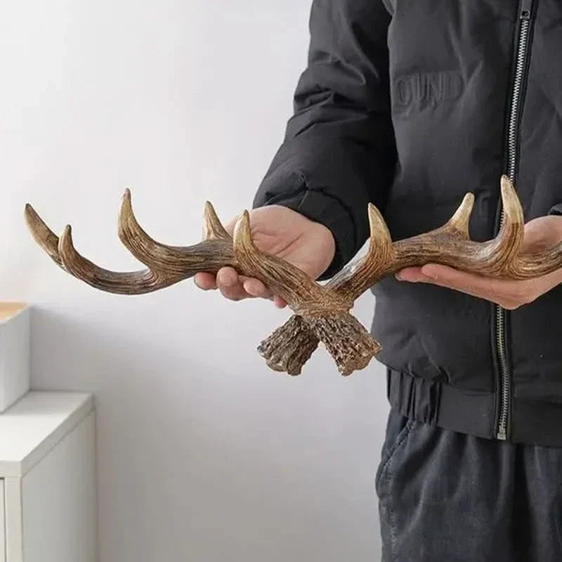 Rustic Deer Antler Wall Mounted Coat Rack