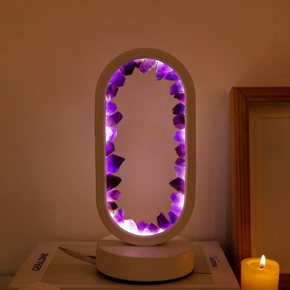 Elegant Glass Desk Lamp with Warm Glow