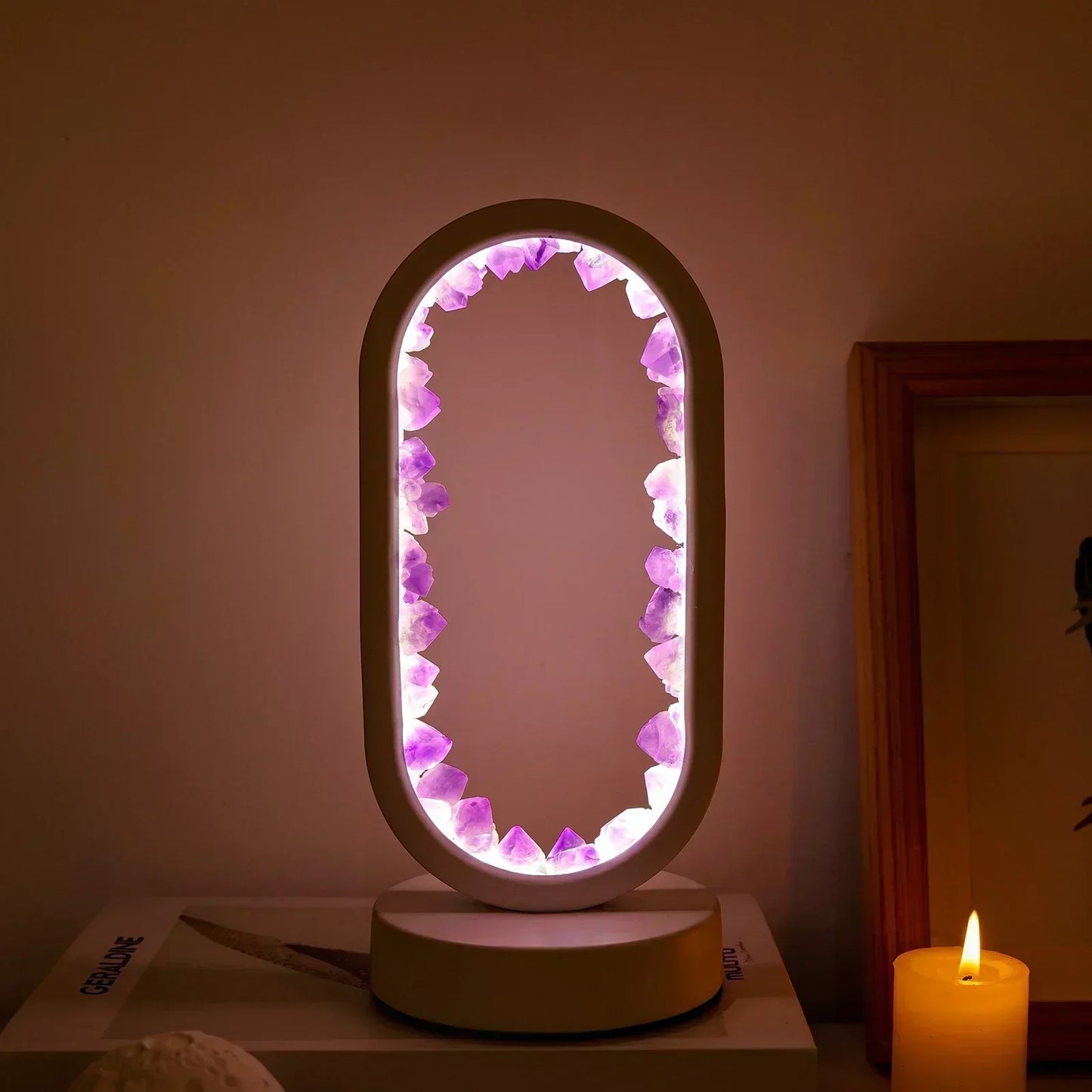 Elegant Glass Desk Lamp with Warm Glow