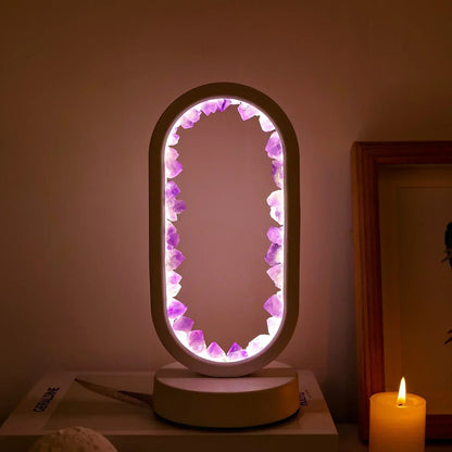 Elegant Glass Desk Lamp with Warm Glow