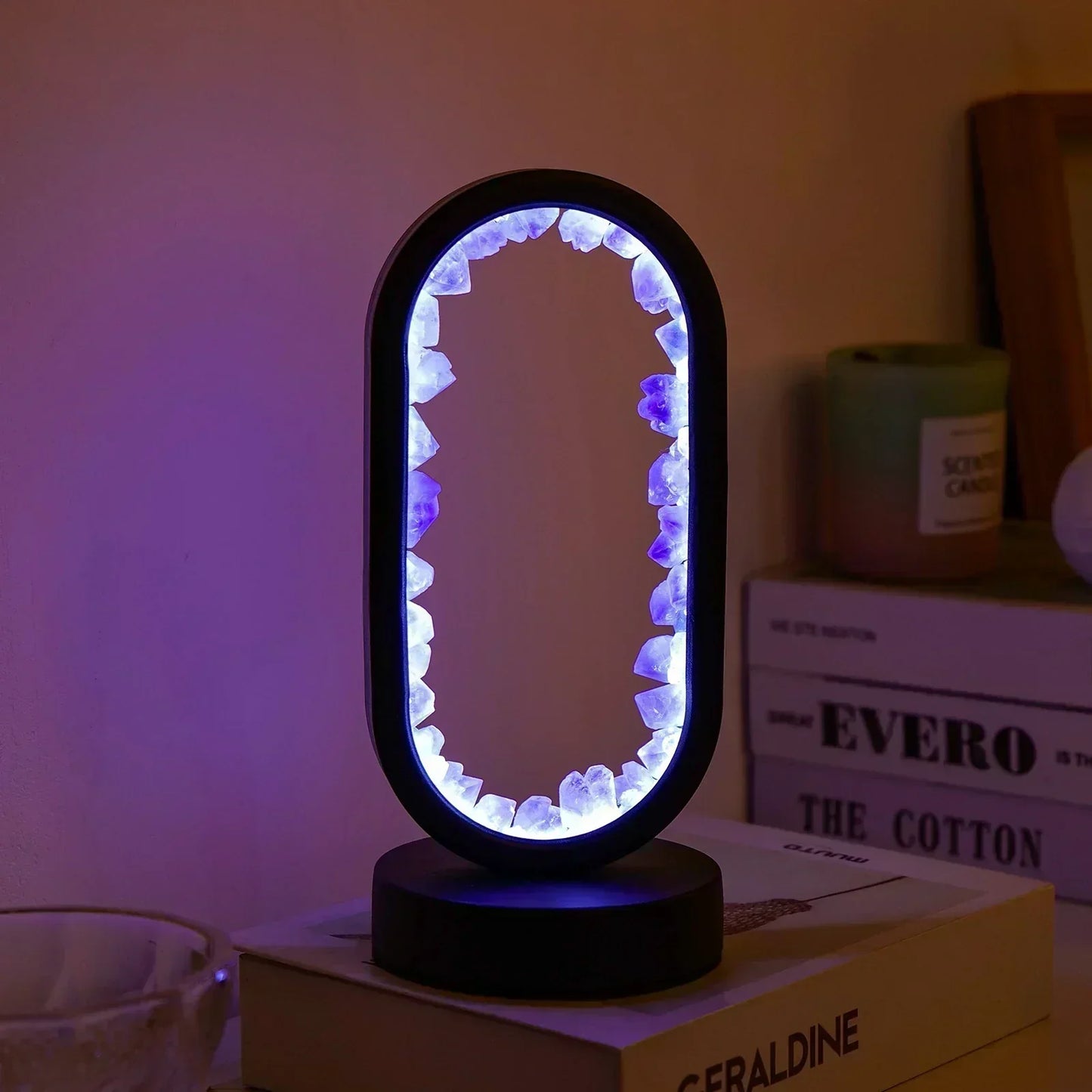 Elegant Glass Desk Lamp with Warm Glow