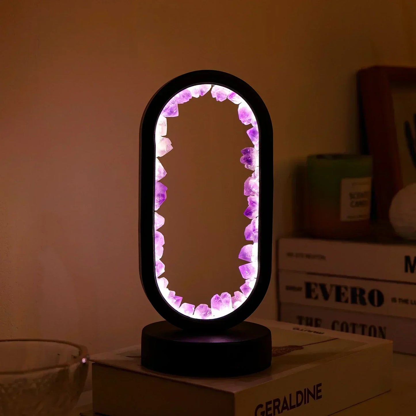 Elegant Glass Desk Lamp with Warm Glow