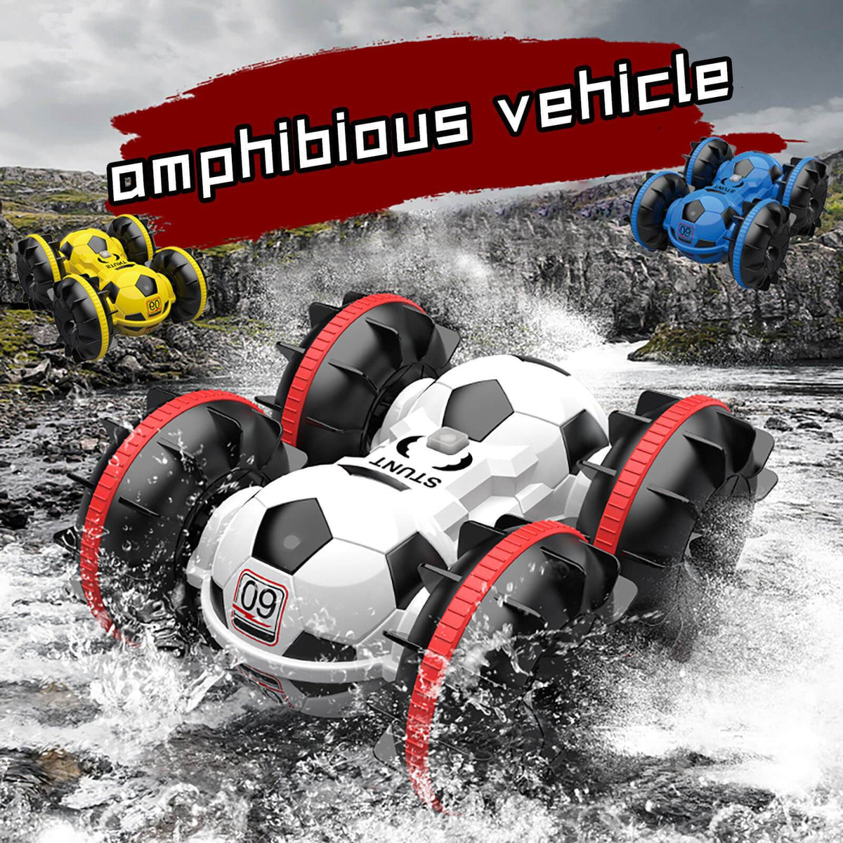 Fun RC Stunt Car Boat Toy for Kids - Cofik