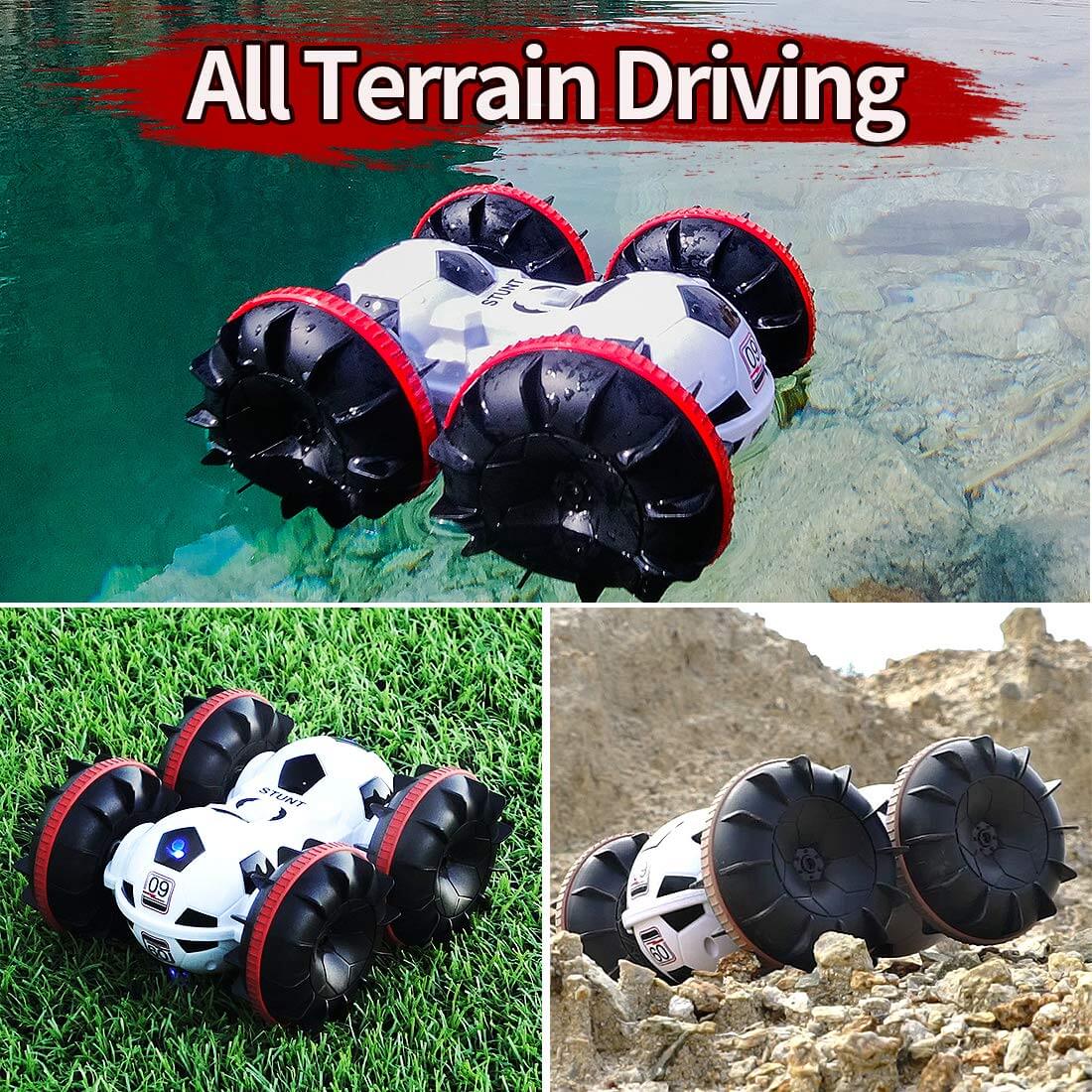 Fun RC Stunt Car Boat Toy for Kids