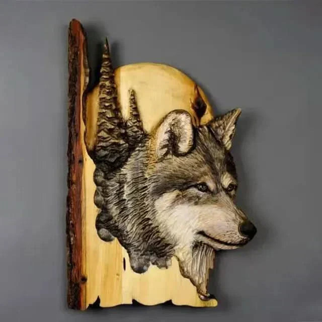 Handcrafted Wood Animal Wall Art Decor - Cofik