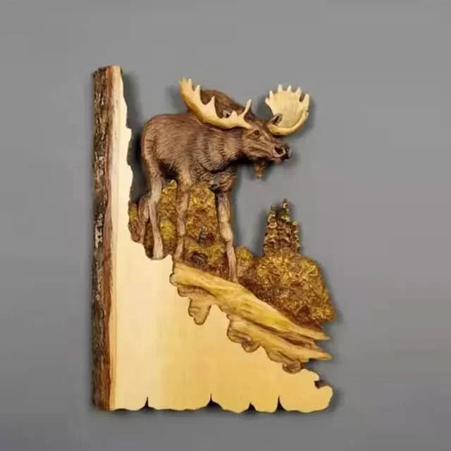 Handcrafted Wood Animal Wall Art Decor