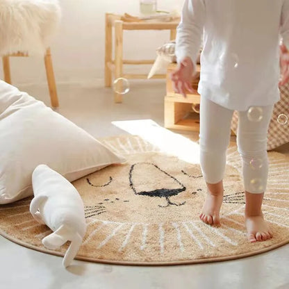 Colorful Fun Kids Round Rug Soft Play Mat