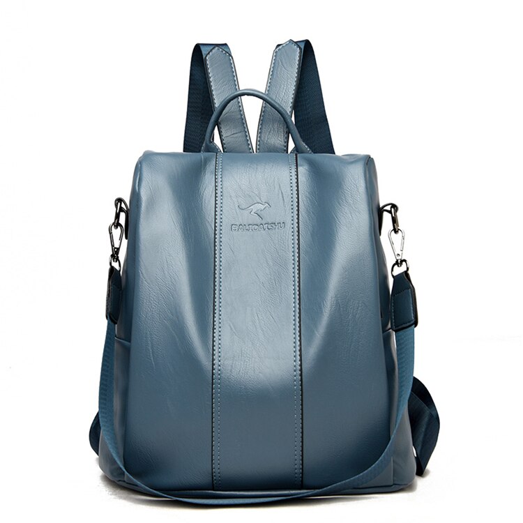 Secure Leather Rucksack for Ladies in Classic Design