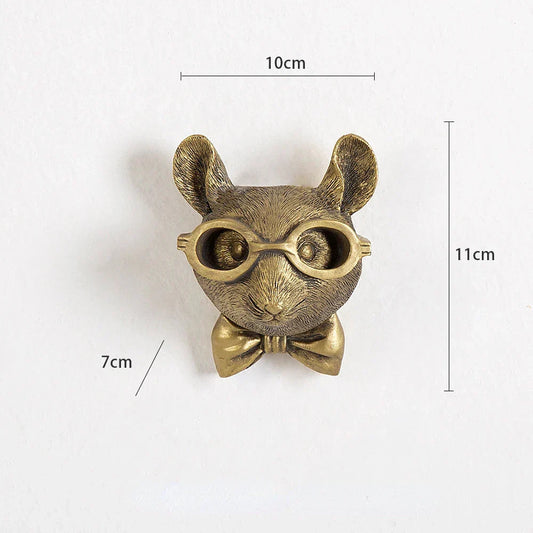 Vintage Metal Deer Head Wall Hook Decorative Mount - Cofik
