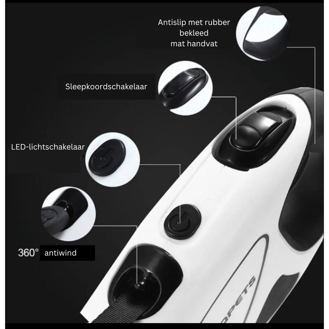 Premium LED Retractable Dog Leash with Comfort Grip