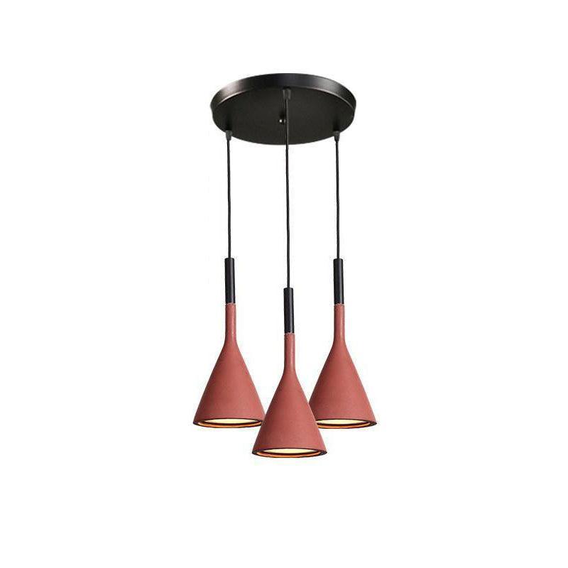 Modern Round Cement Hanging Light