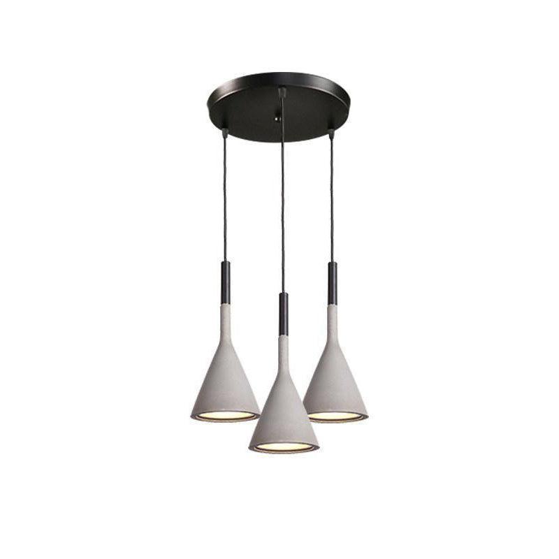 Modern Round Cement Hanging Light