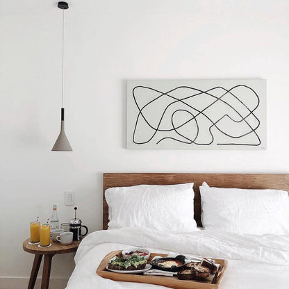 Modern Round Cement Hanging Light