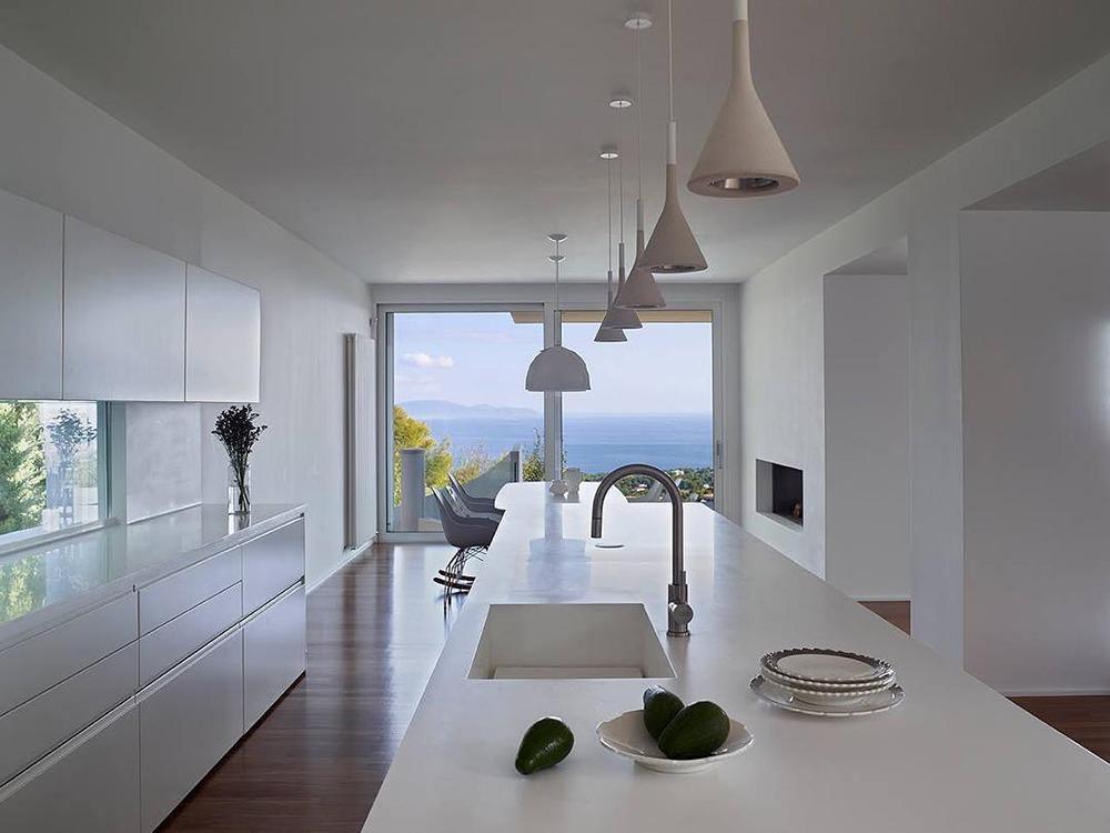 Modern Round Cement Hanging Light