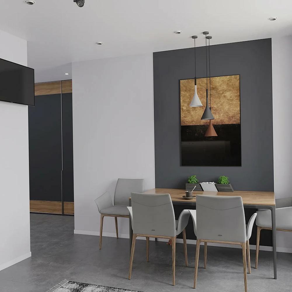 Modern Round Cement Hanging Light