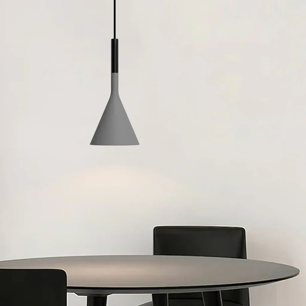 Modern Grey Concrete Pendant Light Fixture