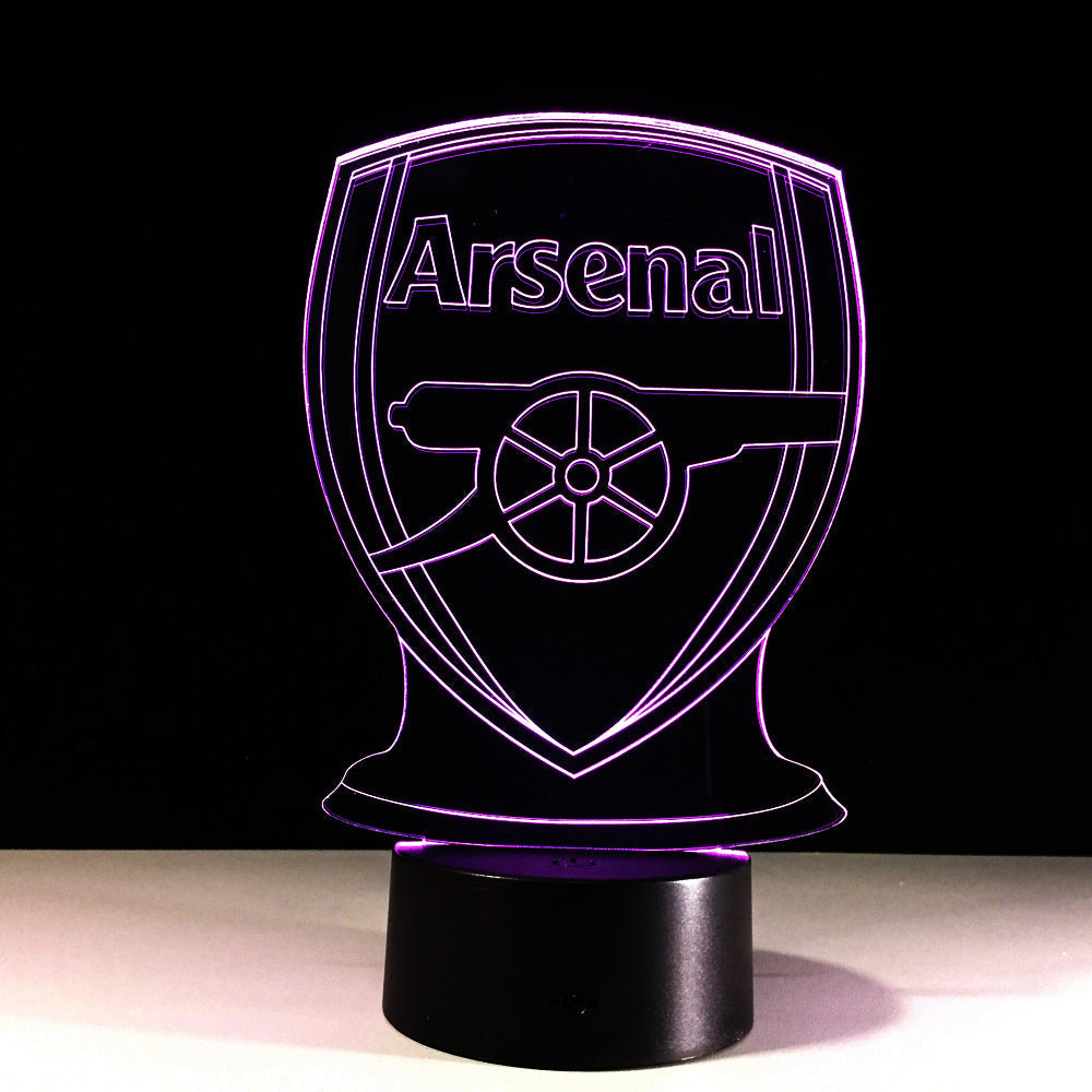3D Effect Arsenal Football Table Lamp
