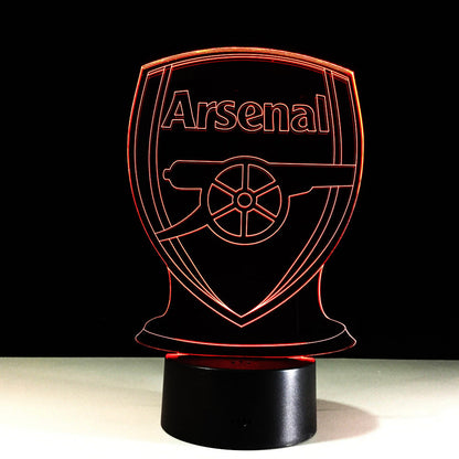 3D Effect Arsenal Football Table Lamp