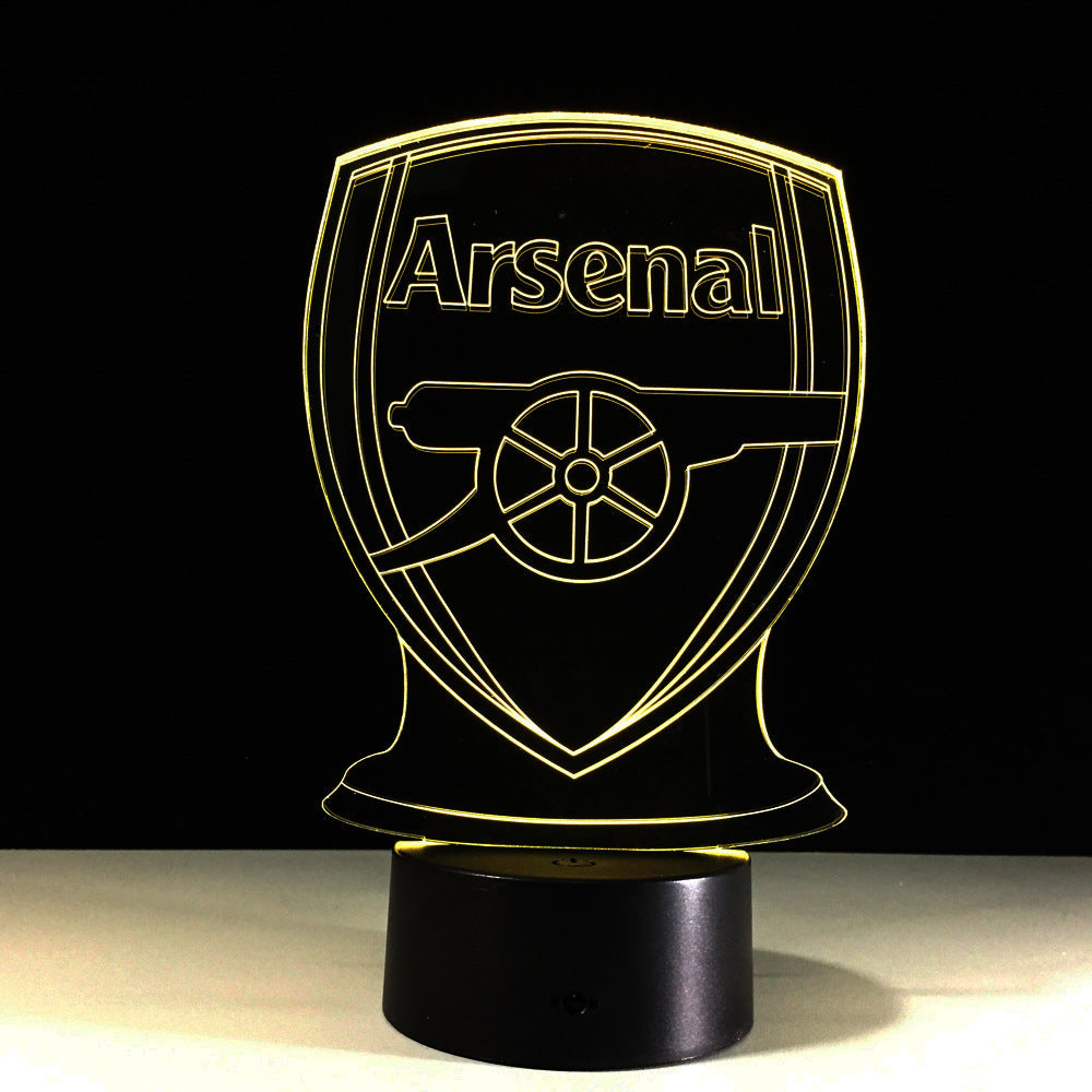3D Effect Arsenal Football Table Lamp