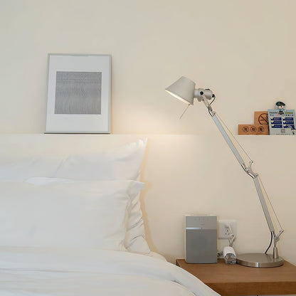 Rustic Stone Rocking Arm Lamp
