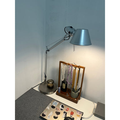 Rustic Stone Rocking Arm Lamp