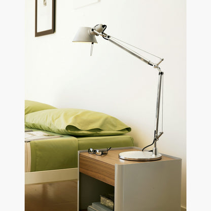 Rustic Stone Rocking Arm Lamp