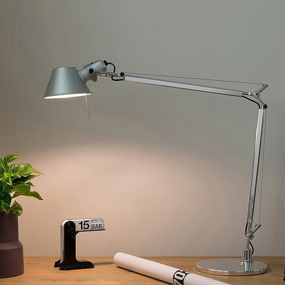 Rustic Stone Rocking Arm Lamp