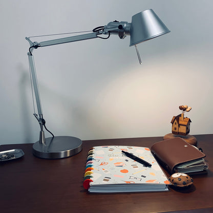 Rustic Stone Rocking Arm Lamp